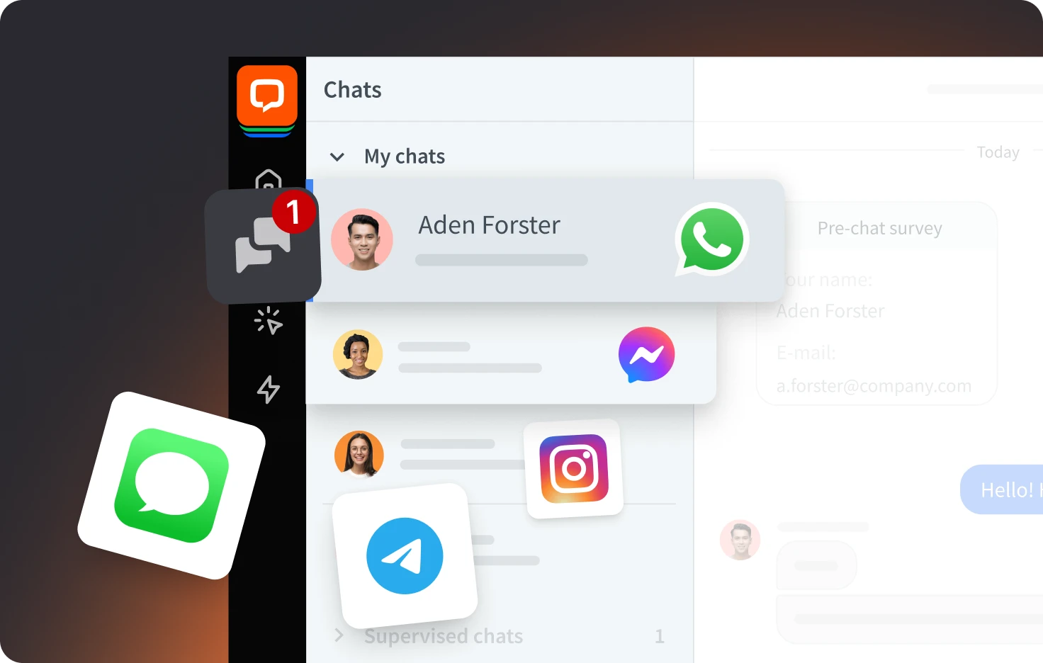live chat is all-in one platform for customer service